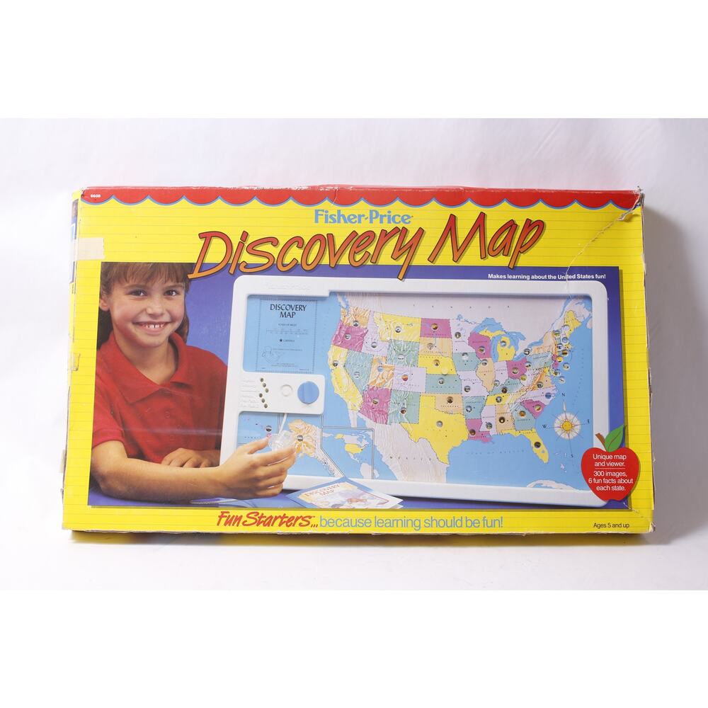 Fisher-Price Discovery Map Educational Game USA Fun Starters ~ 260415-WH I-2